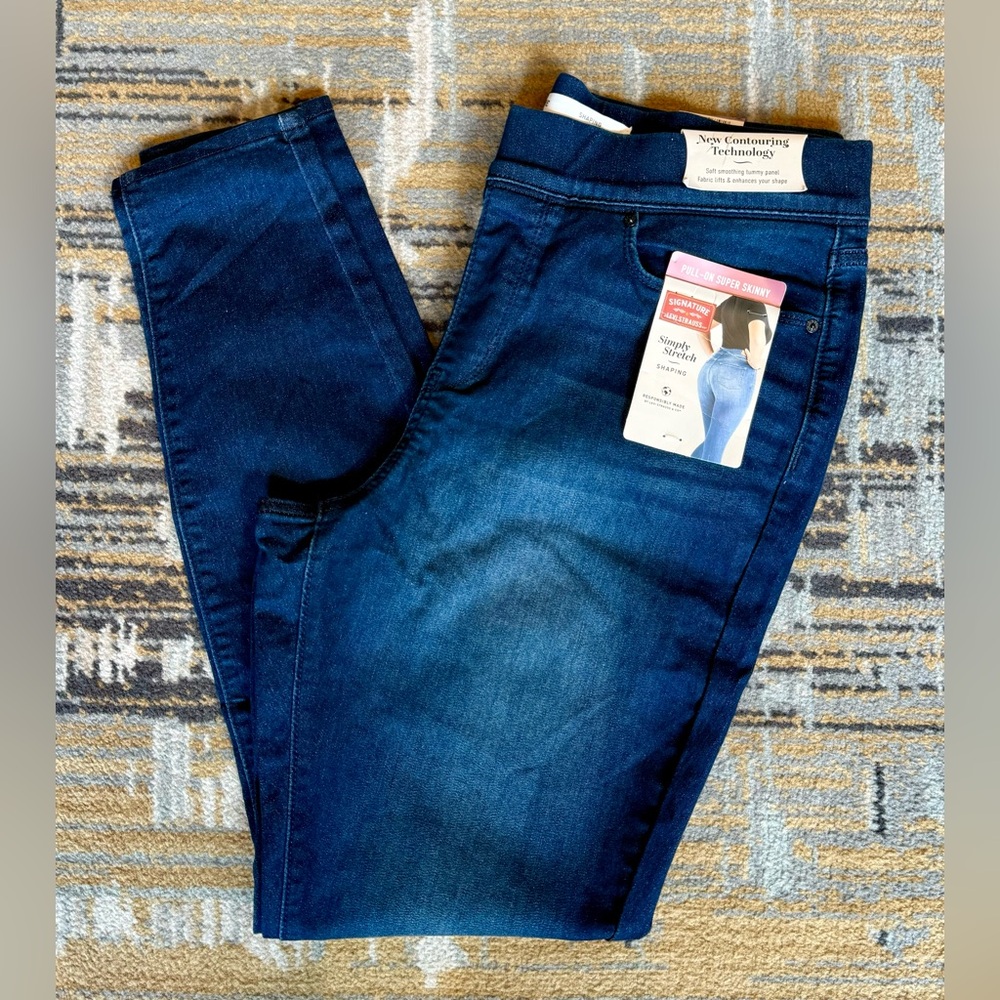 Signature Levi’s Pull On Skinny Blue Jeans 12 W31 Shaping Contouring Technology